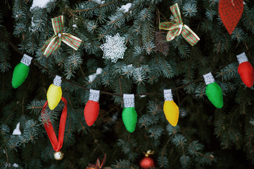 Christmas card. Copy space. Christmas concept. Holiday background. © Serenkonata