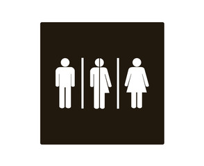 All gender symbols. Male, female transgender, restroom or toilet sign, Vector illustration