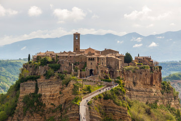 Fototapeta na wymiar View on old town of Bagnoregio - Tuscany, Italy
