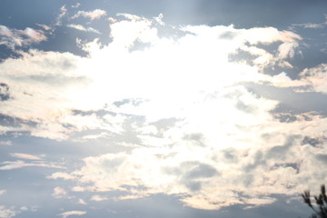ciel nuageux coucher