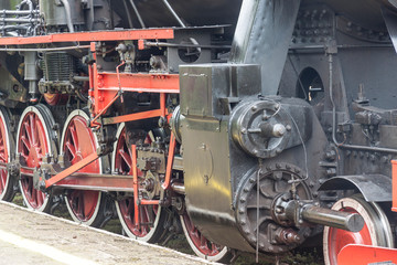 Old steam locomotive type - Ty42-107 in Kalety - Poland.