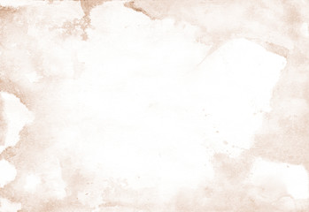 Watercolor background with sand splashes for artistic banner, template postcard design. Abstract water in trendy minimal style with tender Cuban Sandy-colored ombre painting. Watercolour vintage. © Design Couple