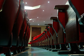 stacked chairs in the theatre, China