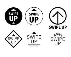 Set Swipe up. Collection buttons for social media. Arrows web icons for advertising and marketing in social media application. Vector illustration EPS 10