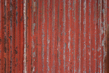 古い赤色の波板
