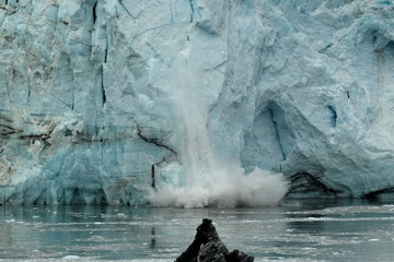 Obraz premium Ice collapses at Glacier Bay National Park, Alaska