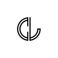 Letter CL logo icon design template elements