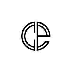Letter CE logo icon design template elements