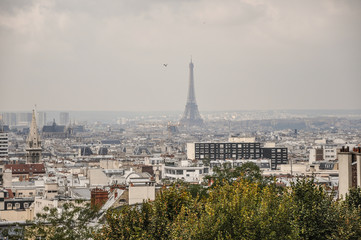 Fototapeta premium Aerial view of Paris