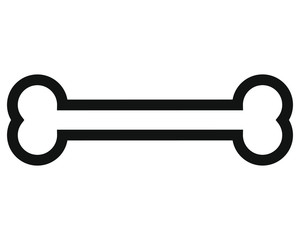 vector, bone shaped simple icon