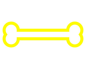 vector, bone shaped simple icon