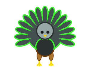 vector, turkey shaped simple icon