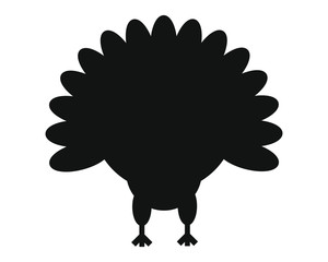 vector, turkey shaped simple icon