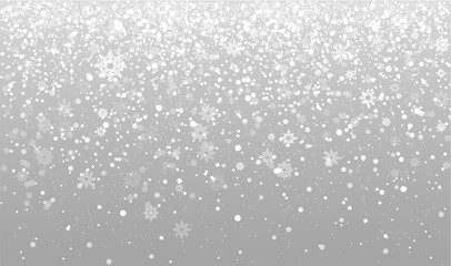 Realistic falling snow on a transparent background. Christmas and New Year decorations