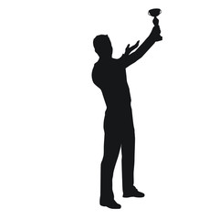 People Hold Trophies Silhouette