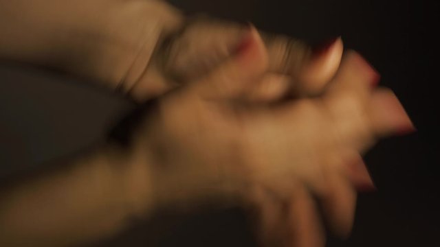 Flamenco dancer.girl claps