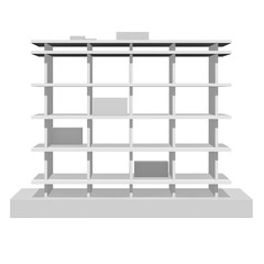 Building under construction. Build house construct in process. 3d render isoletd on white background.