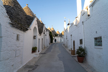 Trulli of Alberobello. View of Trulli houses .The traditional Trulli houses in Alberobello city, Puglia, Italy - Immagine
