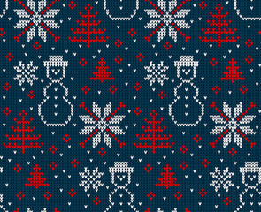 Modèle de pull norvégien de Noël et du Nouvel An tricoté