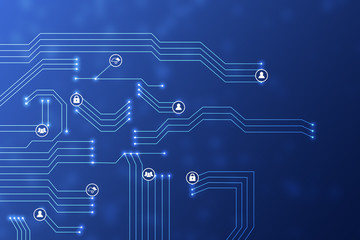 Cloud icon on abstract background illustration