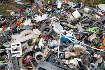 Scrap materials are collected for sorting and recycling