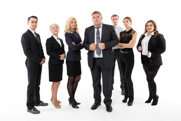 Fototapeta na wymiar group of successful business people isolated on white