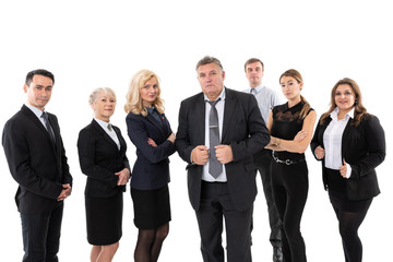 group of successful business people isolated on white