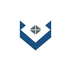 Fototapeta premium Letter initial V Logo design vector, for Real Estate Company.