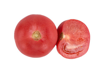 Red tomato, harvesting design isolate on a white background.