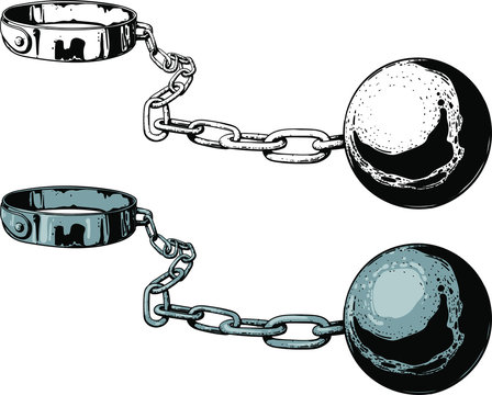 Ball and Chain Svg, Ball And Chain Silhouette Files, Ball An - Inspire  Uplift