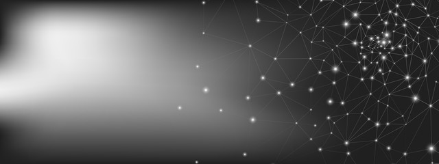 Abstract Data Flow. Dark Science Visualization. 