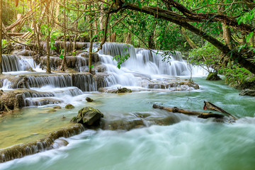 Huai Mae Khamin Waterfall level 6, Khuean Srinagarindra National Park, Kanchanaburi, Thailand
