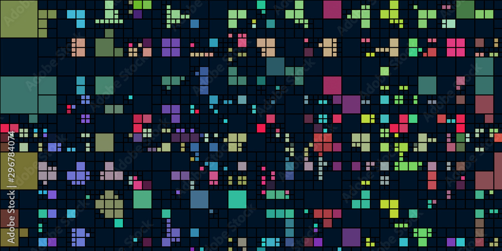 Poster abstract background with colorful squares