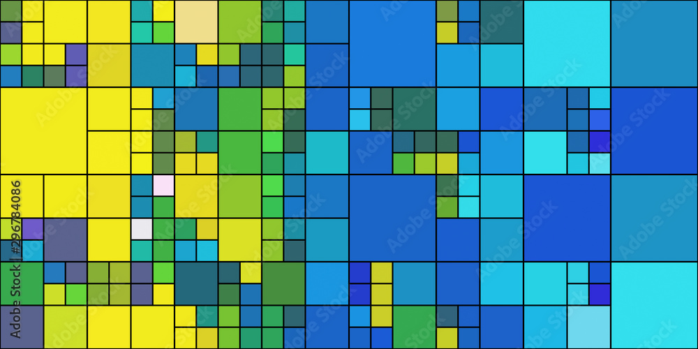Poster abstract background with colorful squares