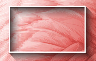 Border template with pink feather