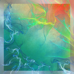 Set digital smokes colored mermaid style. Trendy fashion design.