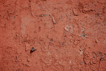 Old grunge surface, abstract background, trend color coral