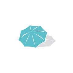Simple icon vector umbrella with shadow