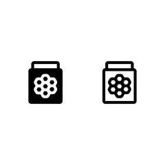 Sweet Honeycomb Box Bee Icon Vector