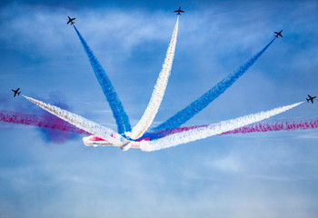Raf Red Arrow at airshow.