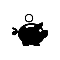 piggy bank icon vector flat style