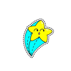 Vector illustration in patch or sticker style