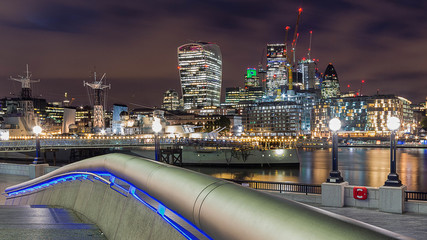 la nuit tombe à Southwark