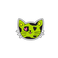 Vector illustration in patch or sticker style