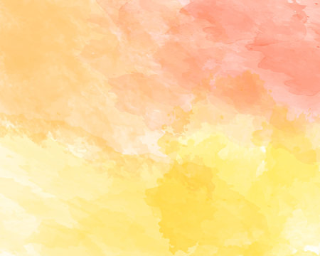 Orange soft watercolor abstract texture. Vector illustration.