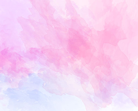 Pink soft watercolor abstract texture. Vector illustration.