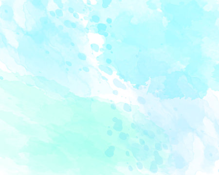 Blue soft watercolor abstract texture. Vector illustration.
