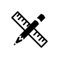 ruler and pencil icon collection