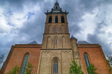 Fototapeta na wymiar Backsteinkirche in der historischen Altstadt von Nijmegen