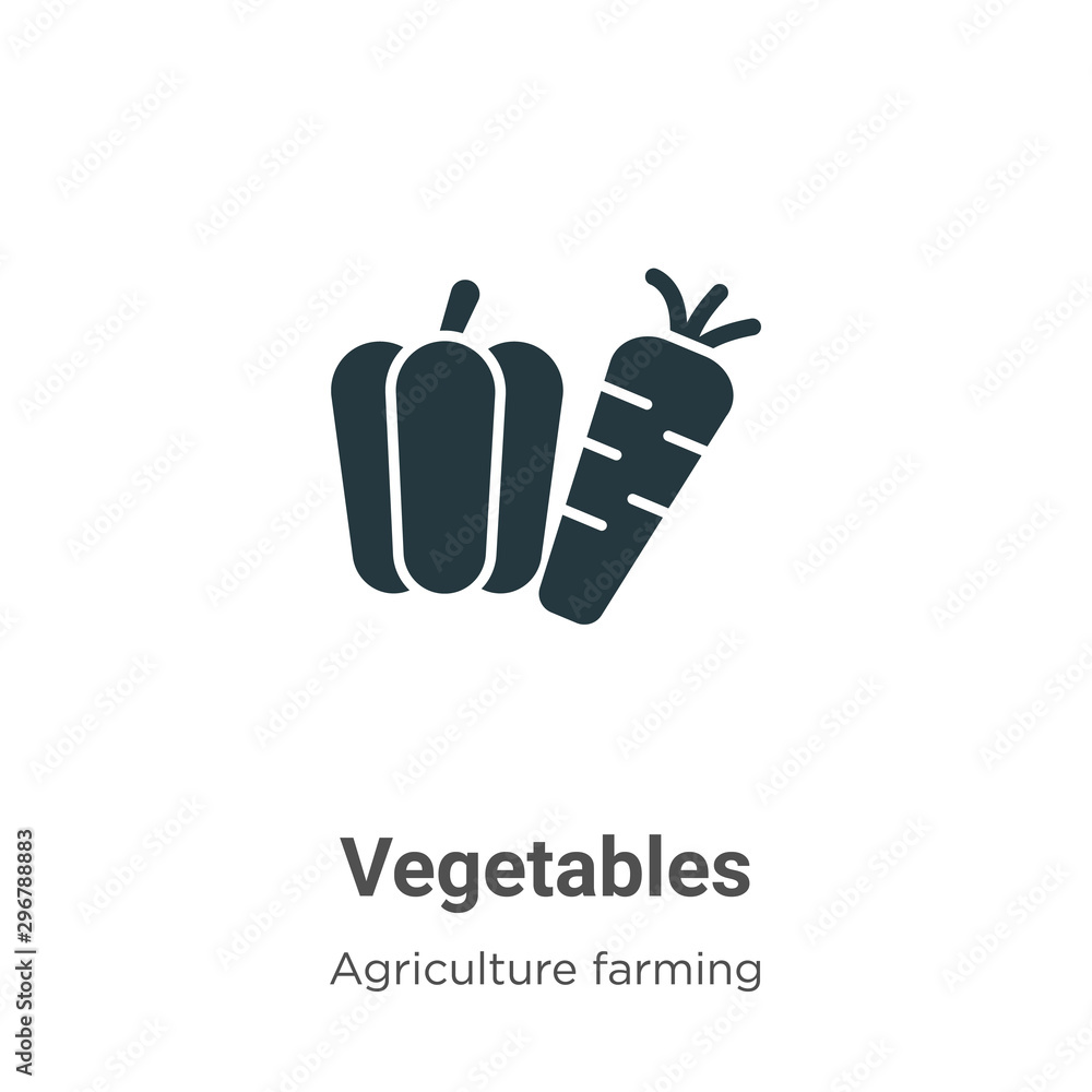 Poster vegetables vector icon on white background. flat vector vegetables icon symbol sign from modern agri